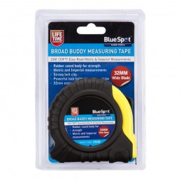 BlueSpot 10m (33ft) Extra-Wide Blade Tape Measure