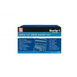 BlueSpot 26 PCE 1/4" Metric Socket Set (5-14mm)