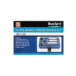 BlueSpot 16 PCE Brake Thread Repair Kit (M9 x 1.25)