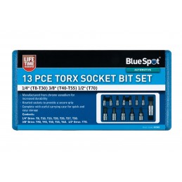 BlueSpot 13 PCE Torx Socket Bit Set (T8-T70)