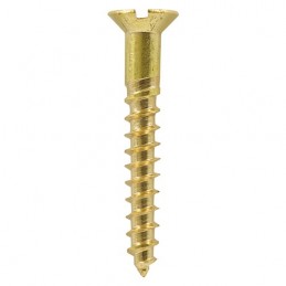 Timco Solid Brass Woodscrews - SL - Countersunk - 6 x 3/4 - Box of 200