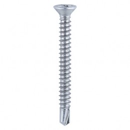 Timco Window Fabrication Screws - Countersunk with Ribs - PH - Self-Tapping - Self-Drilling Point - Zinc - 3.9 x 19 - Box of 100