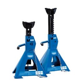 Pair of Pneumatic Rise Ratcheting Axle Stands (3 tonne)