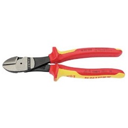 Knipex 74 08 200UKSBE VDE Fully Insulated High Leverage Diagonal Side Cutters (200mm)